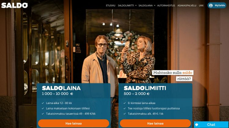 Saldo.com - Hae kulutusluottoa 1000 - 10 000 € tästä | Rahapuu